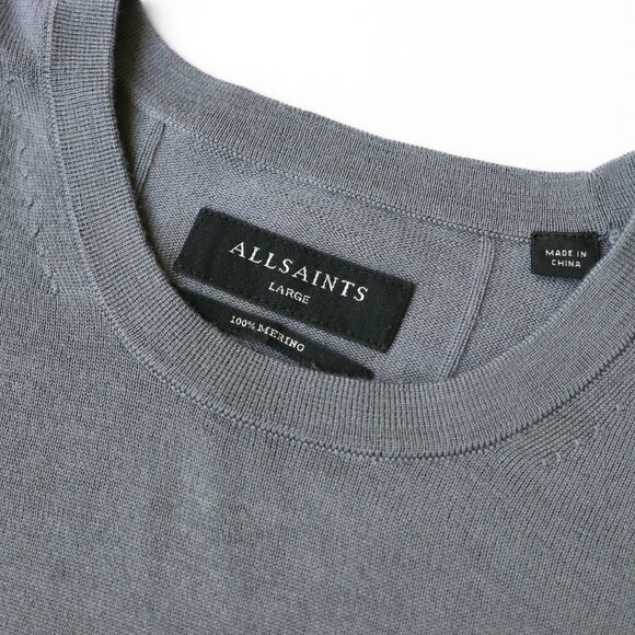 All Saints Men's Gray Crewneck Sweater - Picture 3 of 4